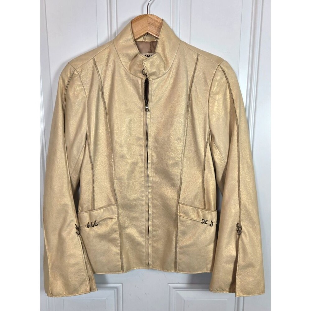 Abandon Womens Italian Leather Jacket Size M